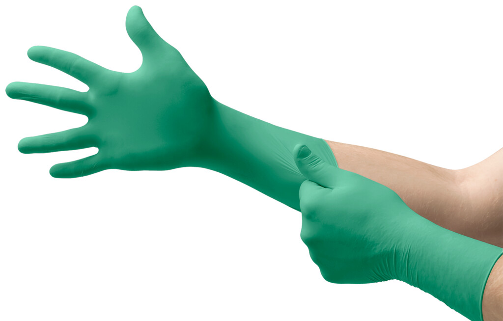 93-300 mt.XL (9,5-10) TouchNTuff Ansell Handschoenen groen mt.XL (9,5-10) Robuust nitril, vrij van natuurrubberlatex. Eenmalig gebruik