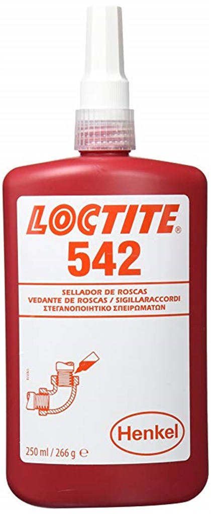 542 Loctite Schroefdraadafdichting , tot 3/4" , 250ml.