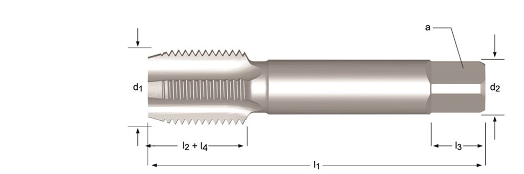 E7091/2 Dormer ANSI B94.9 HSS Machinetap NPSM 1/2" met rechte spaangroeven ongecoat 1,5xD voor blinde en doorlopende gaten