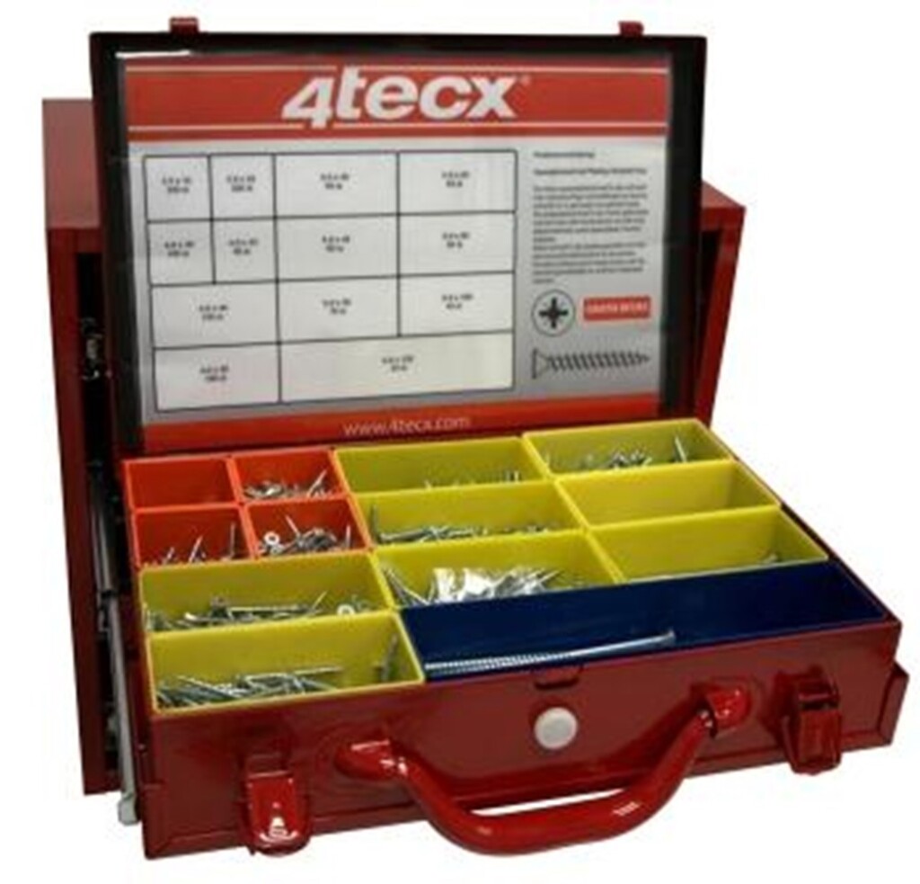 4tecx Assortimentskoffer moeren&ring.div m6 t/m m10 RVS a2