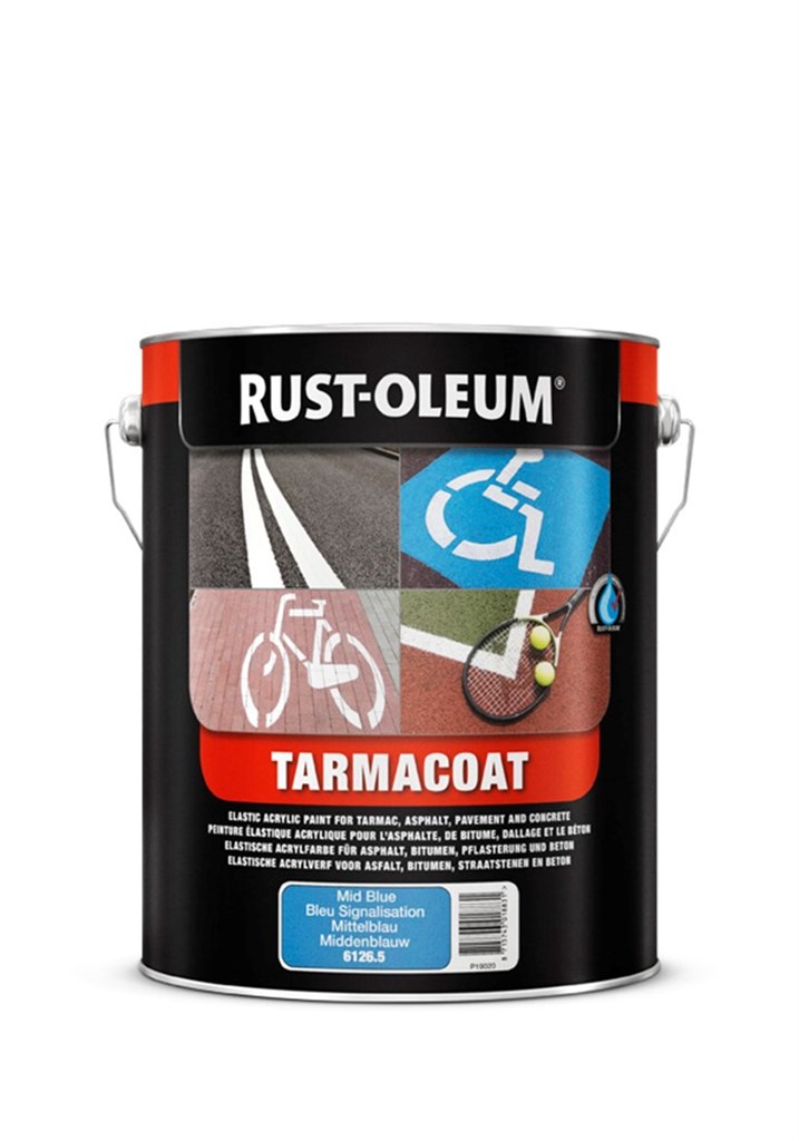 6144 Rust-Oleum TarmaCoat Sneldrogende vloerverf verkeersgeel (RAL1023) Blik 5ltr