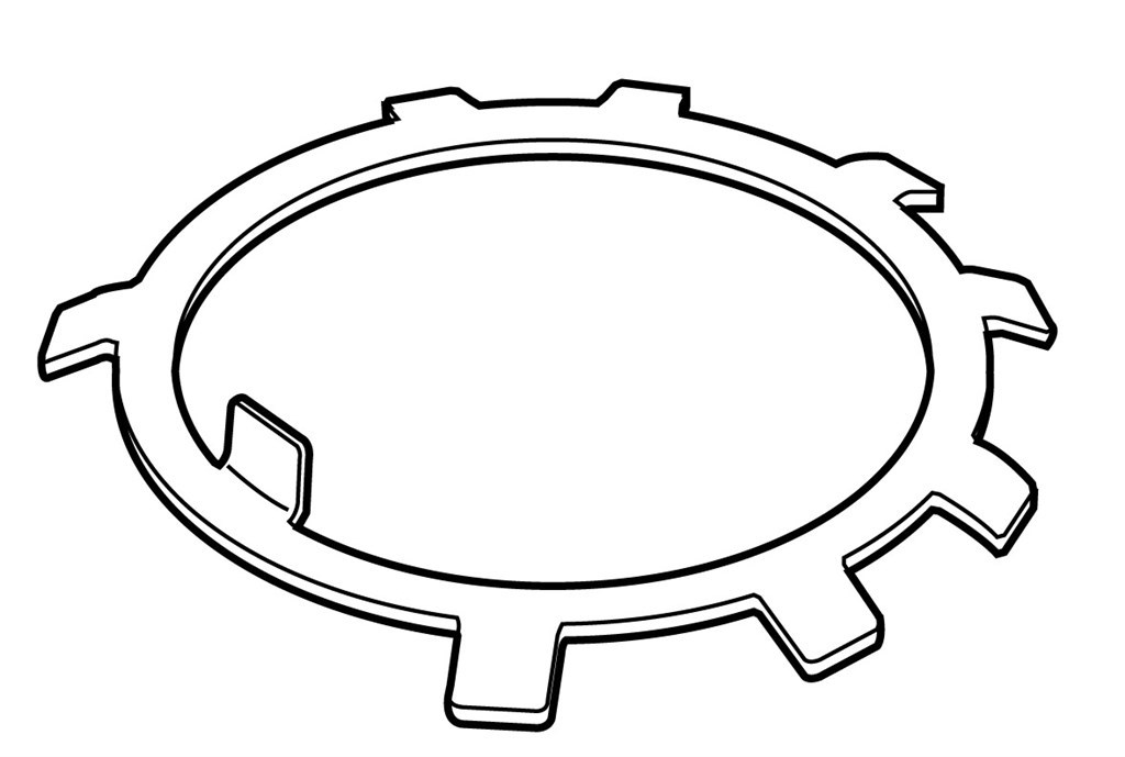 DIN70952A M16 Staal Borgplaat voor ronde gleufmoeren
