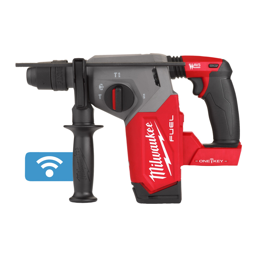 M18 ONEFHX-0X Milwaukee M18 FUEL™ ONE-KEY™ SDS-plus 26mm hamer met 4 standen en FIXTEC™ zonder accu's en lader