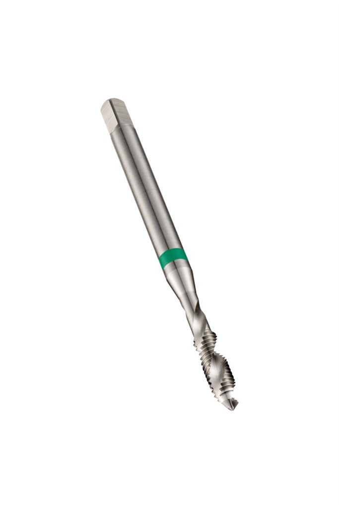 E473M10 Dormer DIN376 HSS-E PM Shark groenring machinetap M10 6H Spiraalhoek 35° ongecoat 2,5xD voor blinde gaten