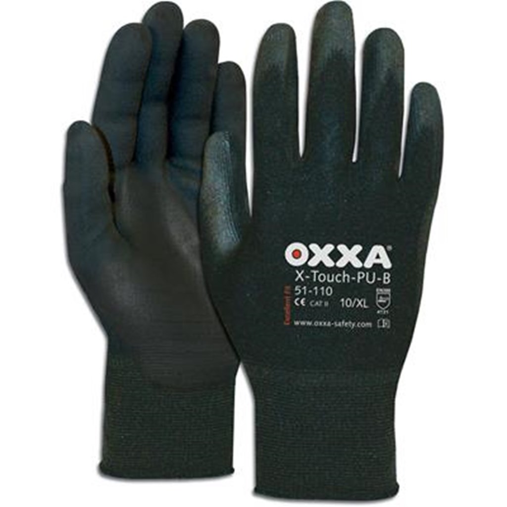 Oxxa handschoen X-Touch-PU-B zwart, maat 7