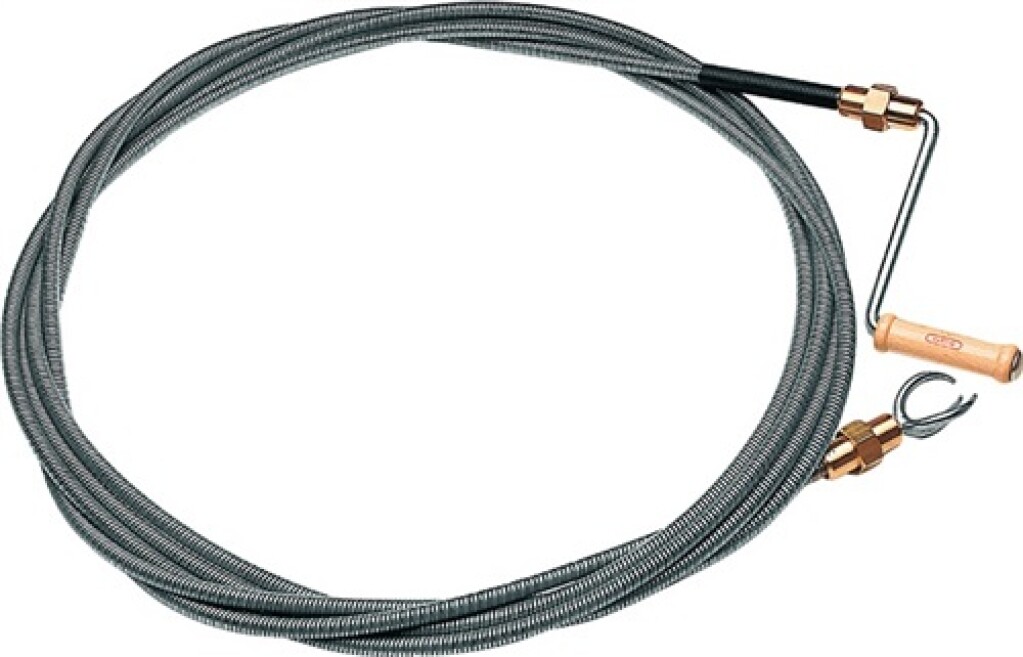 CABERE Buisreinigingsveer  klauwen-d. 40 mm dubbellaags lengte 5 m as-d. 12 mm met messingkoppeling