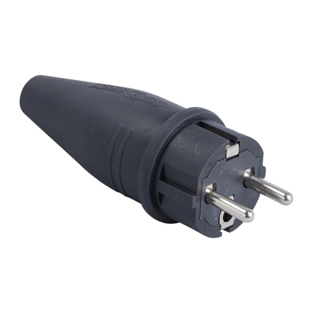 Rubber randaarde stekker 230V/16A
