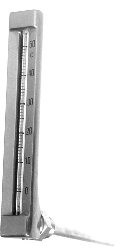 Staafthermometer 110mm -30+50°C 1/2" haaks