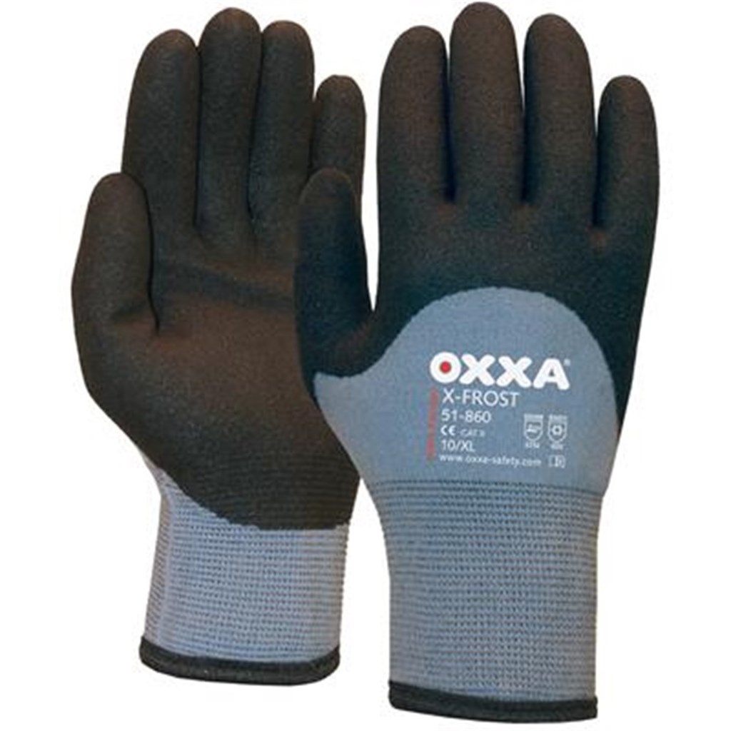 Oxxa handschoen X-frost 51-860 grijs/zwart, maat 11