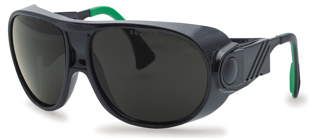 Uvex lasbril 9180-145 zwart, grijze ruit din 5