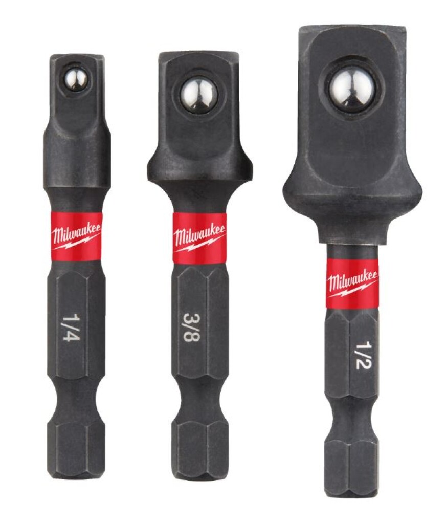Milwaukee Dopadapter SHOCKWAVE 1/4Hex - 1/4, 3/8, 1/2 aandrijfvierkanten (3-delig)