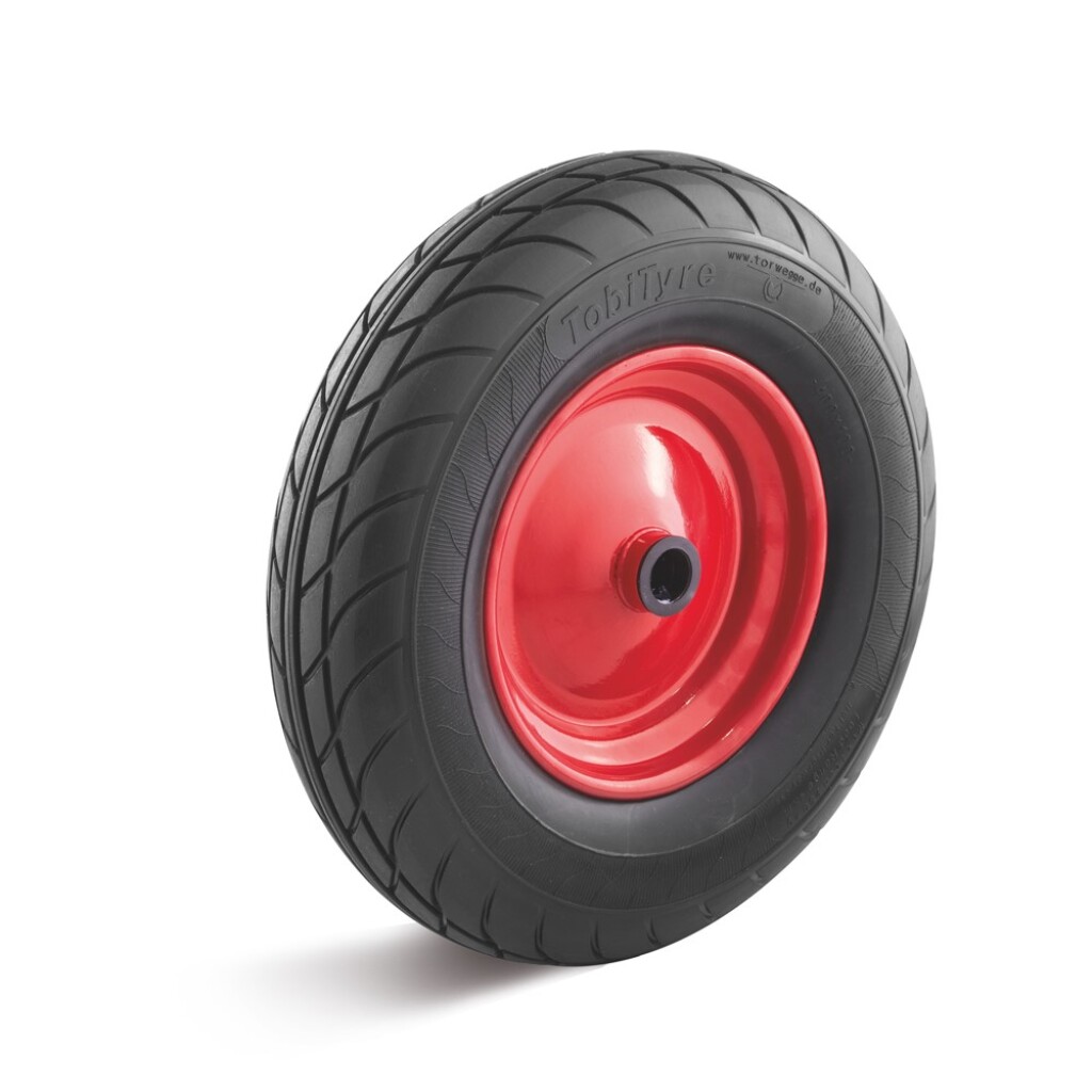 GPVS-400-90-75-R25 TORWEGGE Wiel, stalen velg, geschuimde PU band, anti-lek 25mm