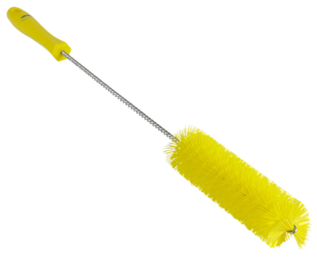 53786 Vikan Hygiene pijpenborstel, geel, harde vezels, 510mm, Ø40mm