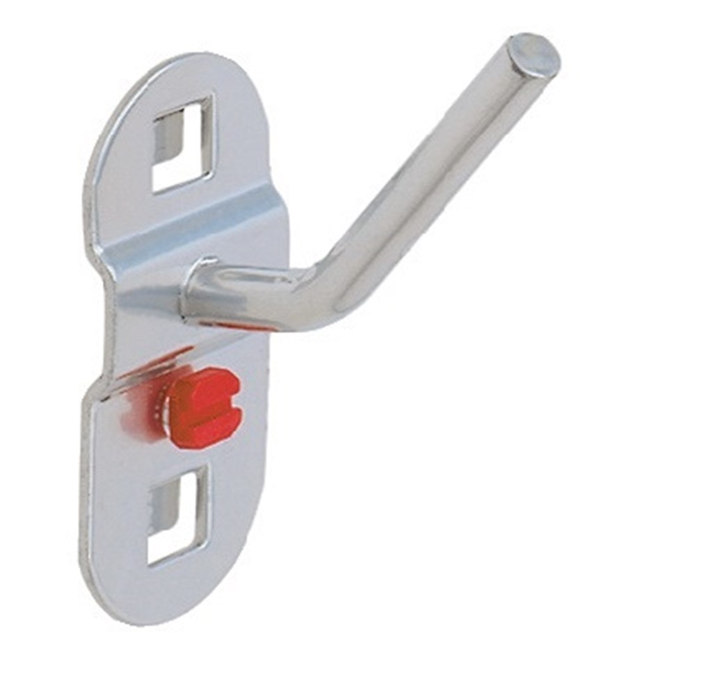 RASTERPLAN Schuine haak  passend voor geperforeerde platen T14/40xd.6mm verzinkt  5st./zak