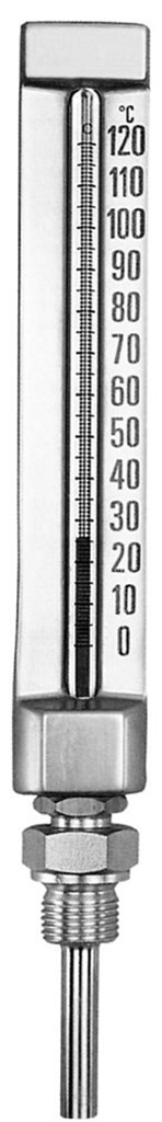Staafthermometer 110mm 0-120°C 1/2" recht