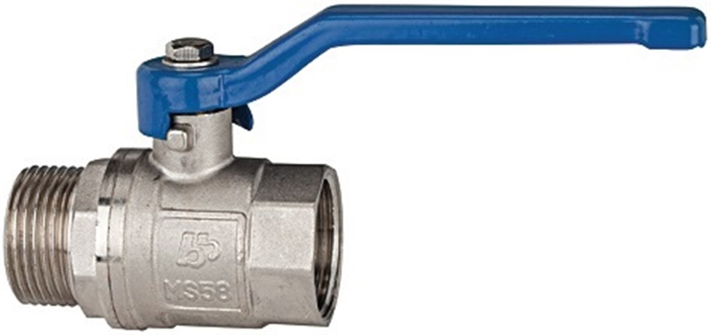 RIEGLER Messing kogelkraan VALVE LINE binnen/buiten 47,80 mm G 1 1/2 inch DN 37,0 mm