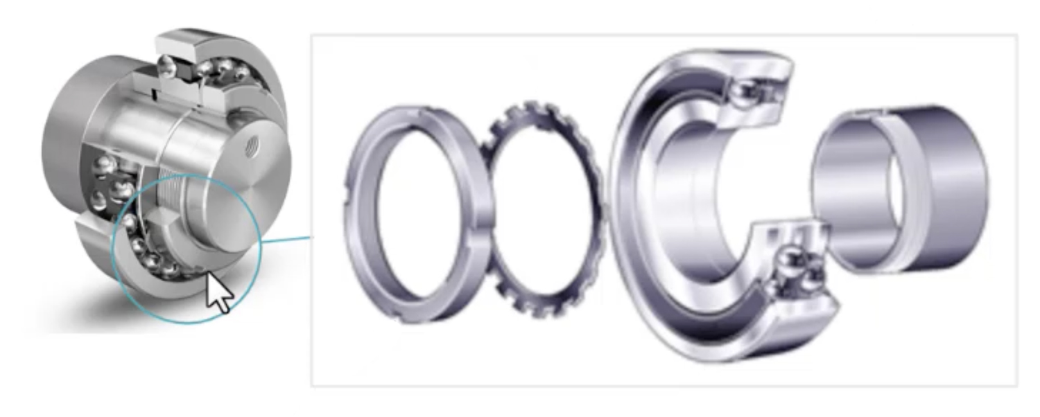 zelfinstellende groefkogellager met conische boring