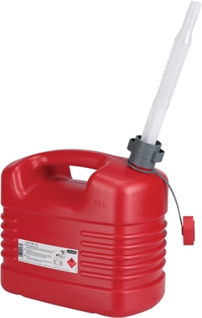 PRESSOL Brandstofjerrycan rood HDPe inhoud 10 l L329xB195xH319mm