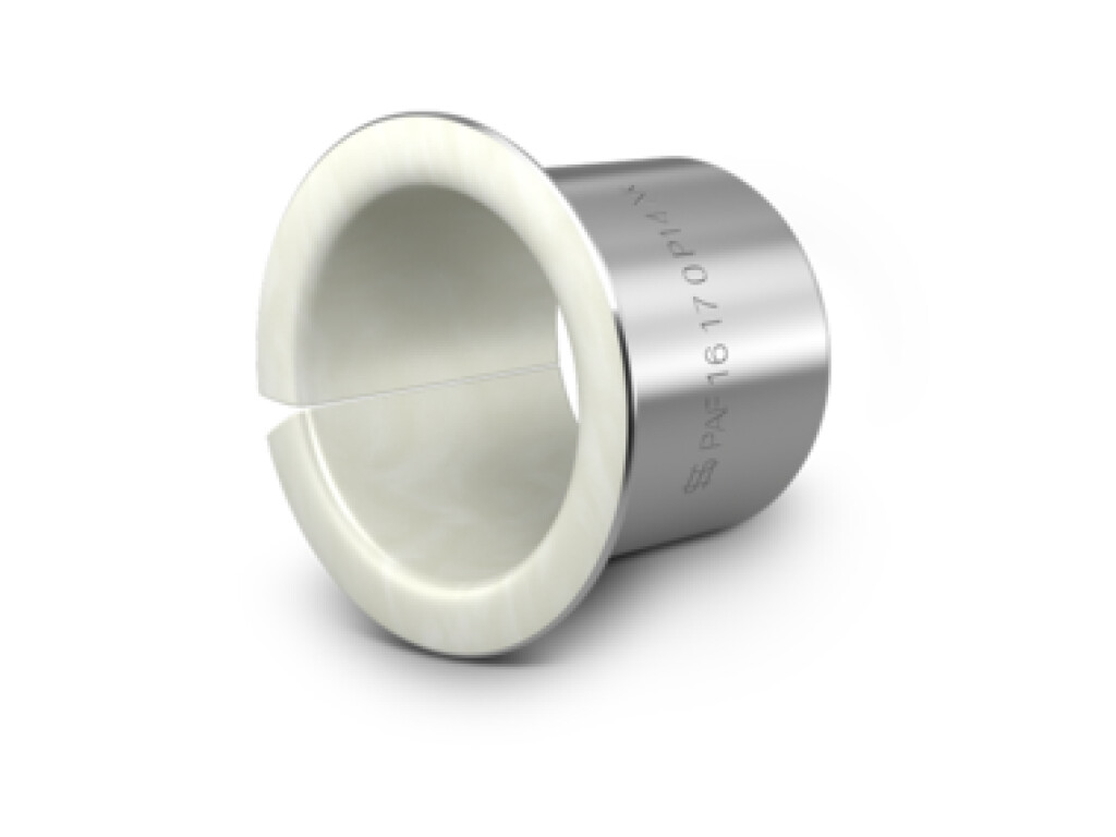 PAF12070P14 Permaglide Glijbus met flens, onderhoudsvrij, staal, loodvrij, (voorzien van Sn-laag)