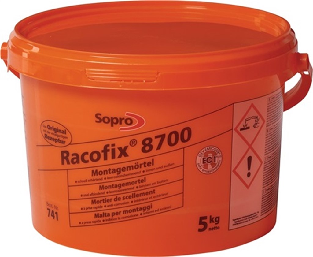 SOPRO Montagemortel Racofix® 8700 5 kg 1:3 (water/mortel) 5 kg  emmer