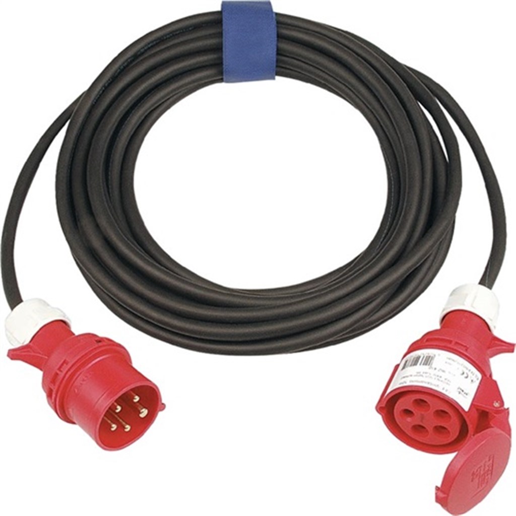 CEE-verlengsnoer 32 A 400 V zwart IP44
