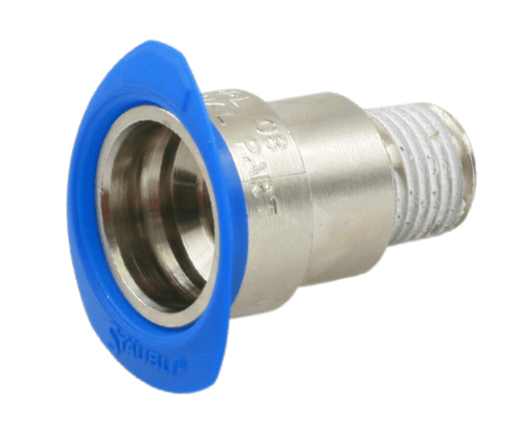 RPL08.1151/KB Staubli Bus recht R 1/4 bu blauw