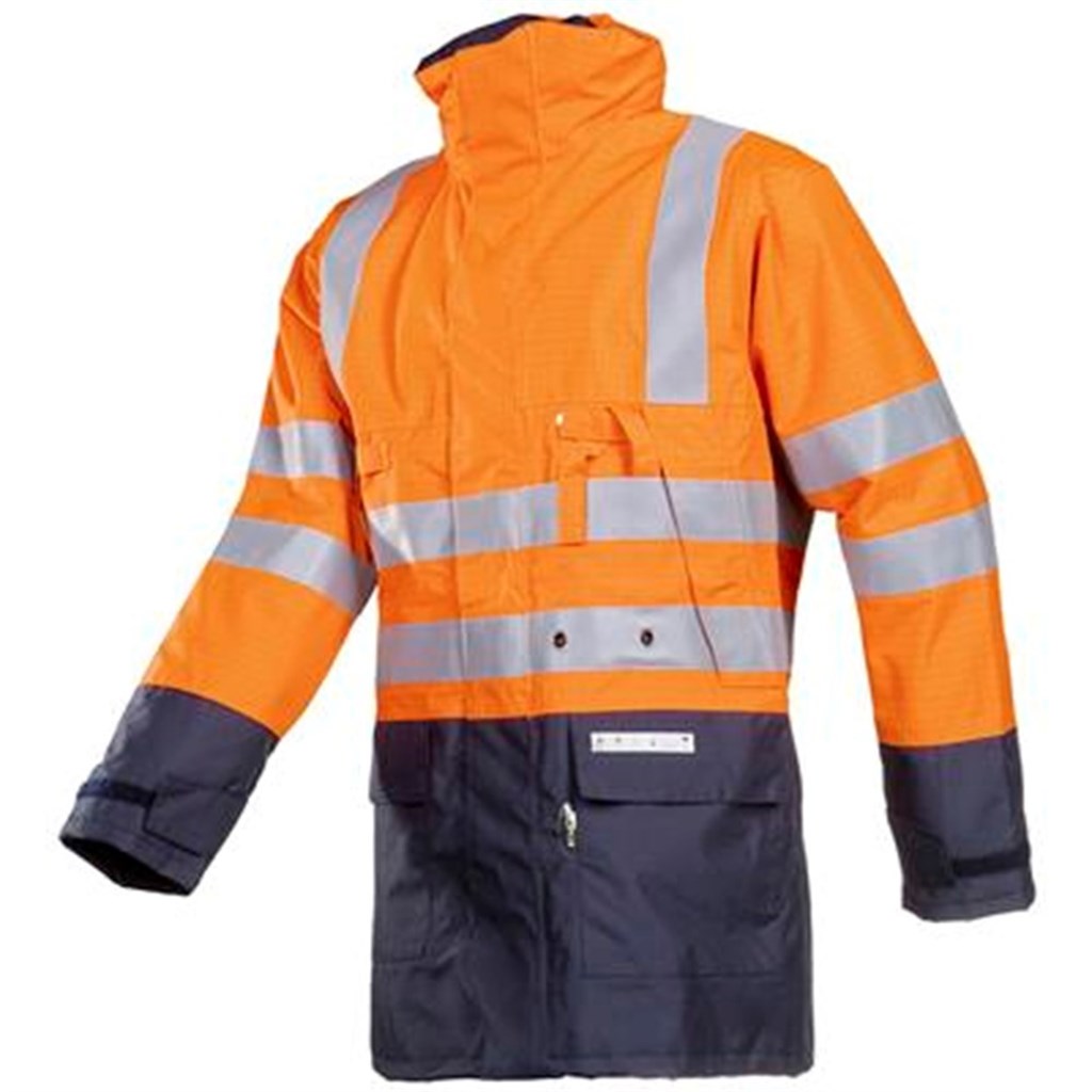 Siopor parka 3073 FR-AST oranje/blauw, maat L