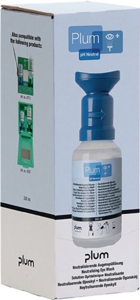 PLUM Oogspoelfles PH neutraal 3 jaren (ongeopend fles) 200 ml DIN EN15154-4