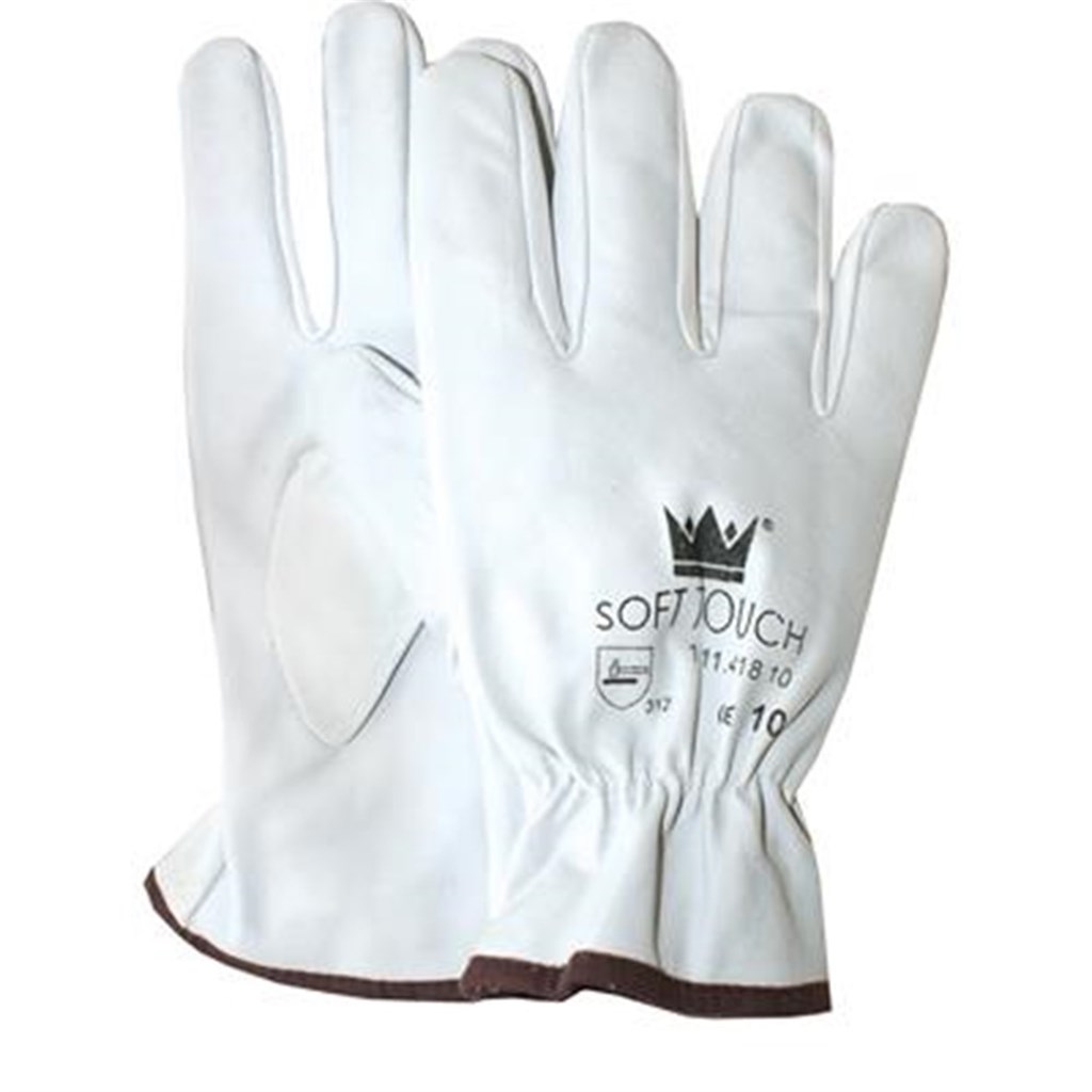 Nappalederen handschoenen met elastiek cat2, maat 8
