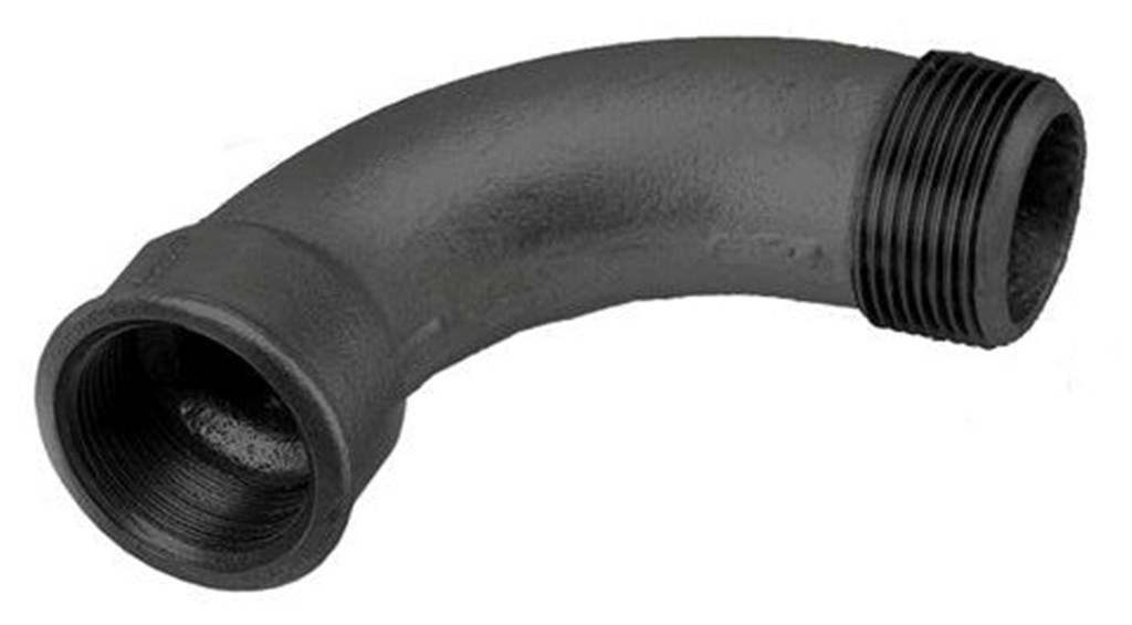 Fig. 1 - 3/4" (bi x bu) Bocht 90° gietijzer zwart DN20