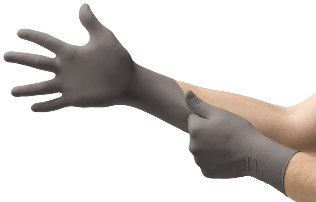 93-250 mt.L (8,5-9) TouchNTuff Ansell Handschoenen antracietgrijs mt.L (8,5-9) Nitrilhandschoen voor eenmalig gebruik met de Ansell Grip Technology™, poedervrij