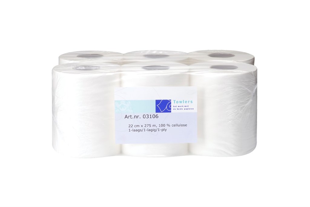 Towlers midirol 1-laags cellulose 23cm x 350 mtr