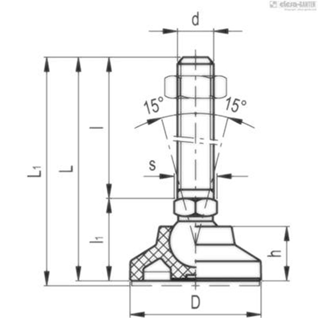 LS.A5014M12x68 Elesa Stelvoet BI00725