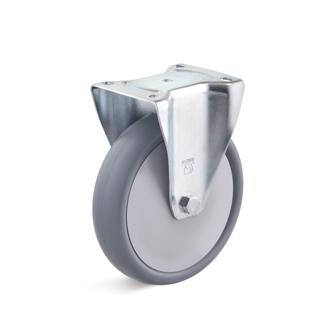 B-IL-TPBK-100-K TORWEGGE Bokwiel, polypropyleen velg, TPE rubberband 100mm