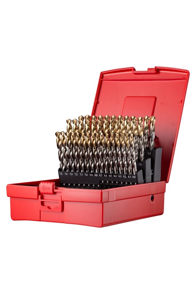 A095203 Dormer DIN338 HSS nr.203 TiN-tip gecoat Spiraalborenset metaal A002 41-dlg 6 t/m 10mm, 0,1mm oplopend