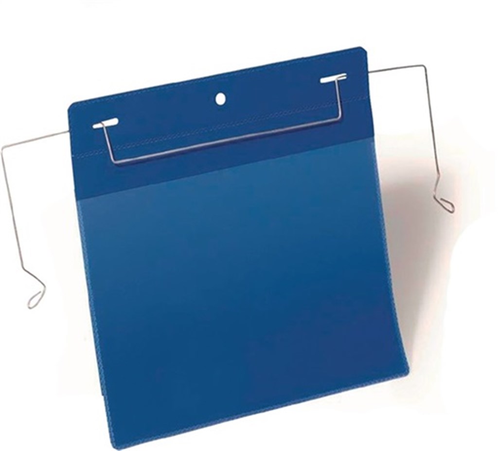 Documentenzak met flexibele draadbeugel breedte 210 x hoogte 148 mm din A5 dwars donkerblauw pak a 50 st