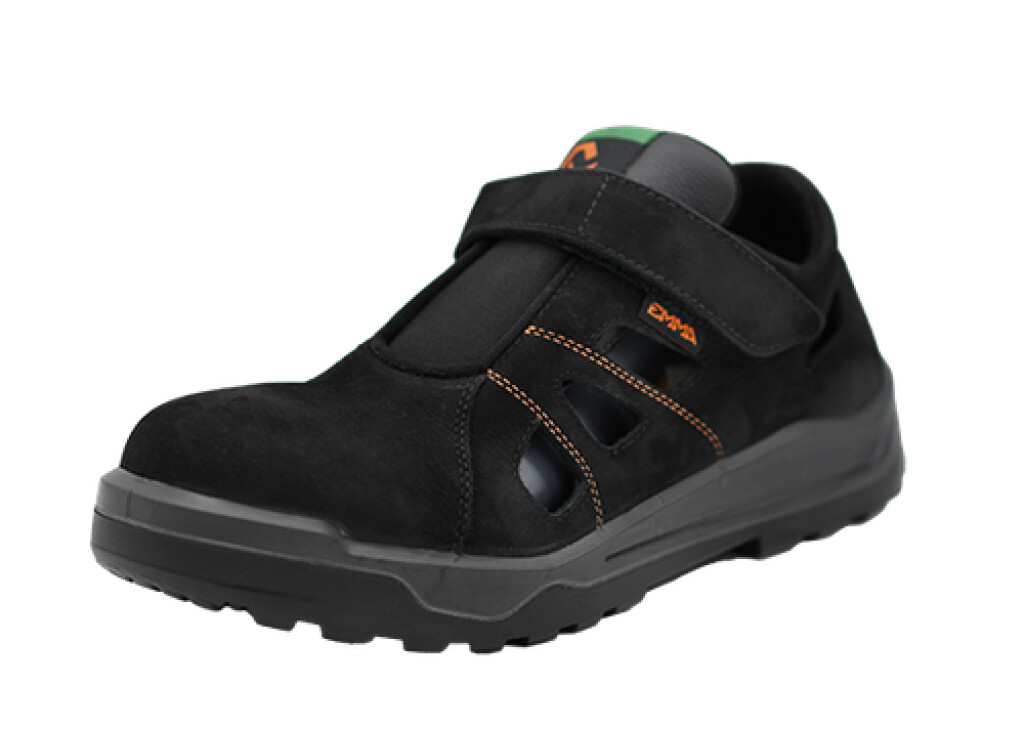 Daytona mt.42D S1P ESD PU/PU Emma Veiligheidssandaal klittenband zwart/grijs
