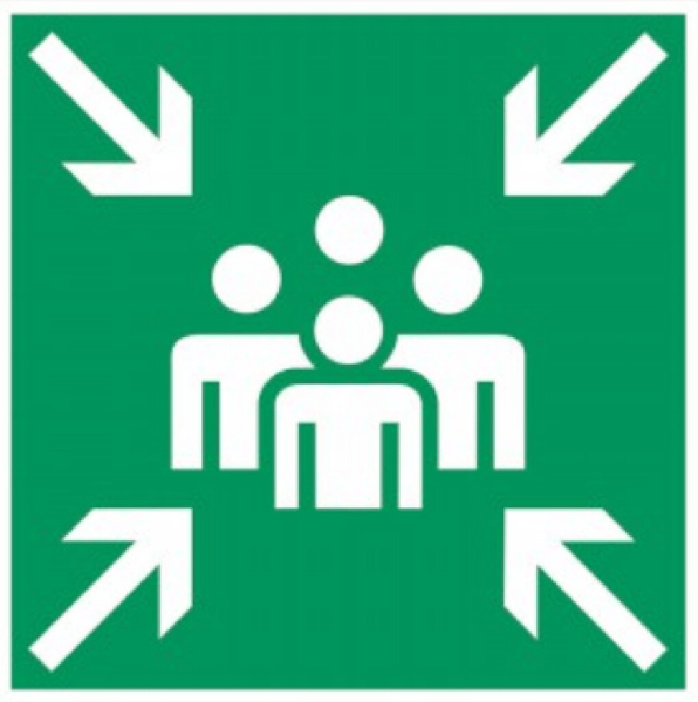 Bord verzamelplaats bij calamiteit 400x400 pictogram 377