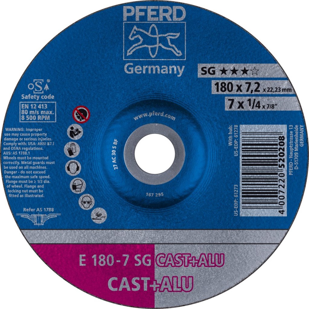 Afbraamschijf gietijzer E 180-7 SG CAST+ALU