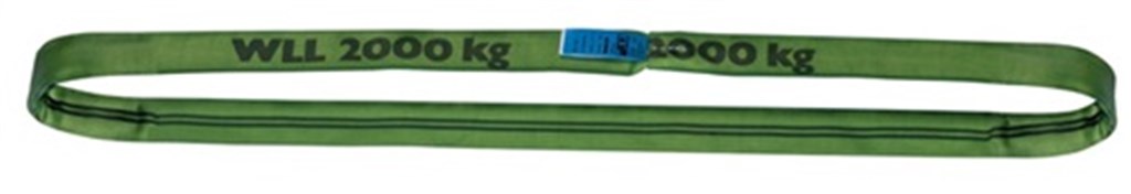 DOLEZYCH Ronde draagband DIN EN 1492-2 draagverm. eenv. 2000 kg omvang 8 m groen