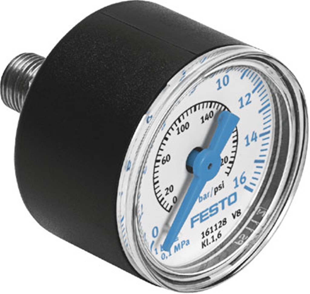 MAP-40-16-1/8-EN FESTO 161128 Precisiemanometer kast 40mm PBT 0 t/m 16bar R1/8" achteraansluiting