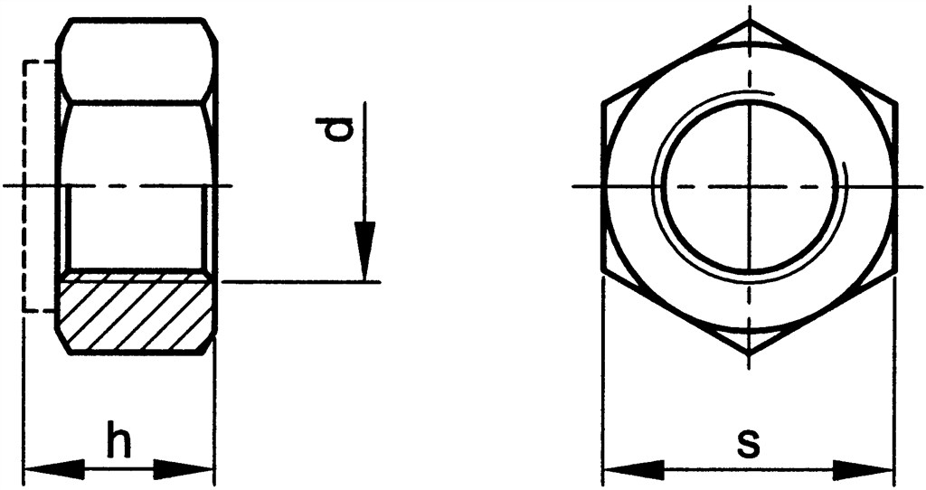 DIN985 M10x1,25 Kl.|5| ELVZ Zelfborgende zeskantmoer met kunststof ring metrisch fijn