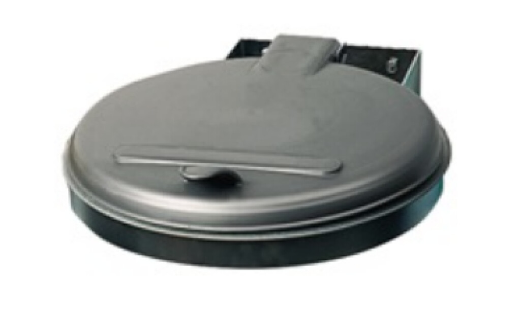 Afvalbak v.120L verz. 400X510mm KU. deksel zilver VAR