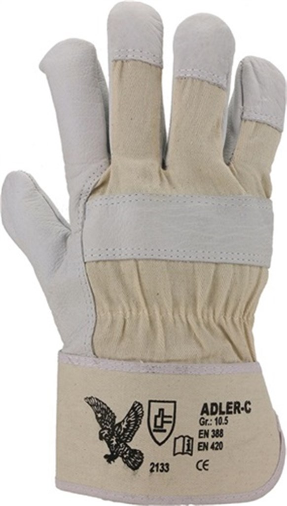 ASATEX Handschoen Adler-C rundnerfleer maat 10,5 natuurlijke kleuren