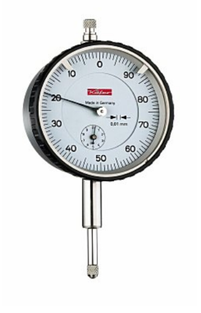 M2T-10258 Käfer Bijzondere meetklok 0-50-0 meetklok aflezing 0,01mm 2-zijdig