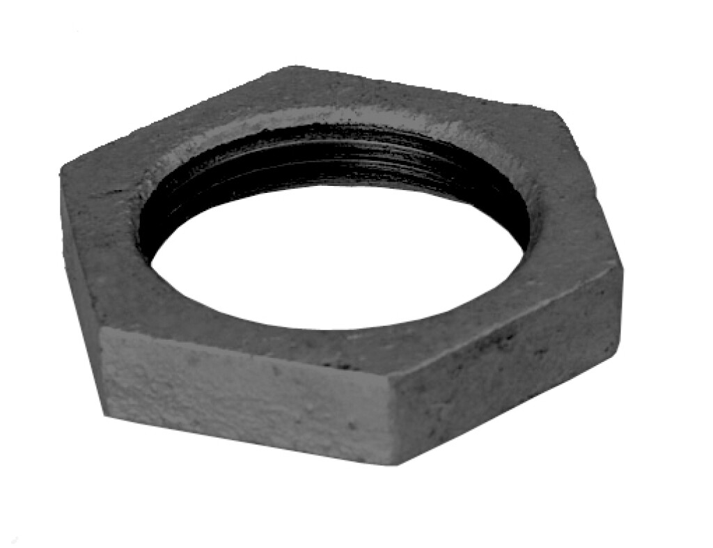 Fig. 310 - 1/2" (bi) Zeskant sluitmoer gietijzer gegalvaniseerd DN15
