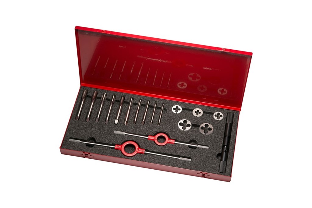 L12030UNC Dormer Nr.HS-30UNC 18-dlg Set handtappen en snijplaten UNC 1/4" t/m 1/2"