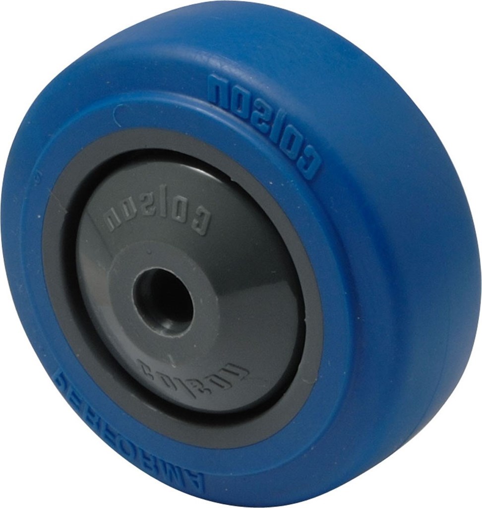 WPPR 0802 5080 Colson Los wiel, Performa blauw rubberband 65 shore A