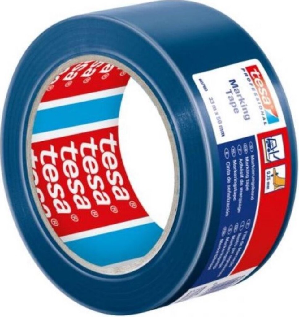 Markeringstape 60760 33m 50mm blauw