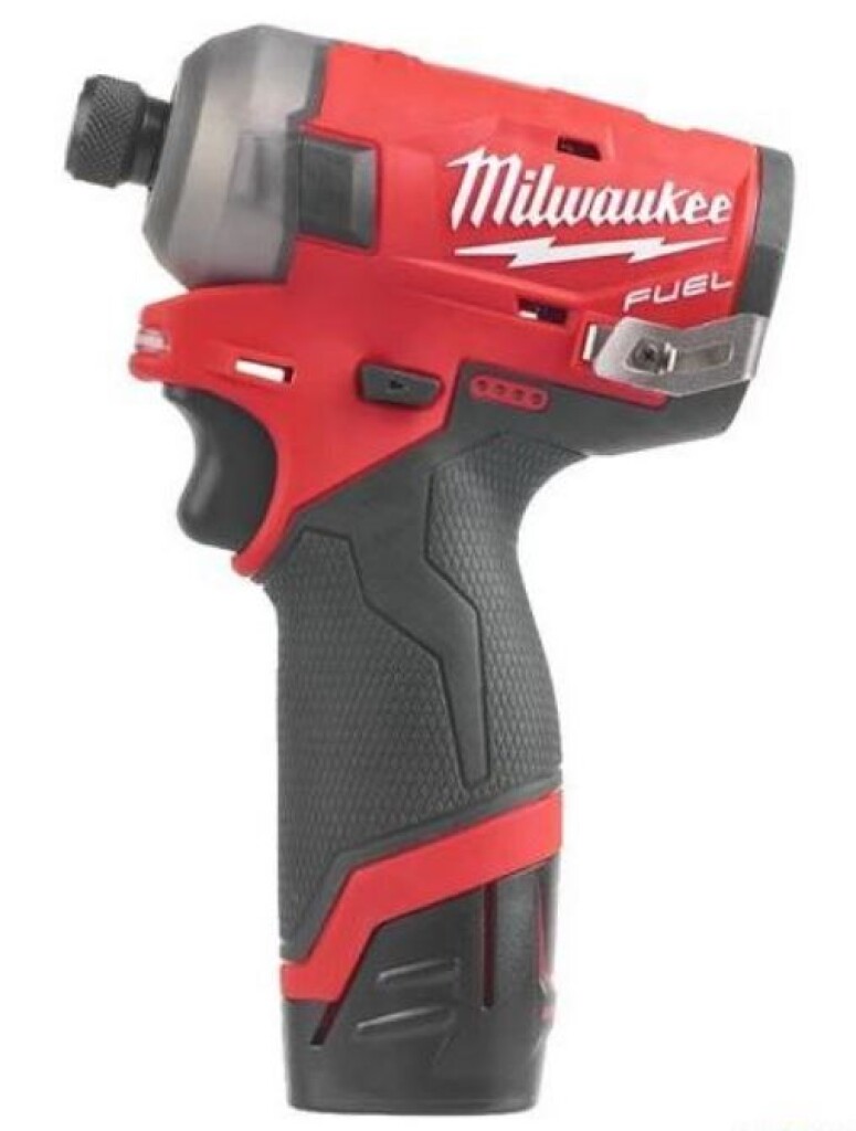 M12 FQID-202X Milwaukee M12 FUEL™ subcompact SURGE™ 1⁄4˝ hex hydraulische slagschroevendraaier 2,0 Ah accu (2 st) en lader
